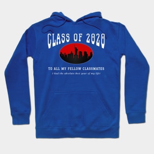 Class of 2020 - Blue, Red and White Colors Hoodie